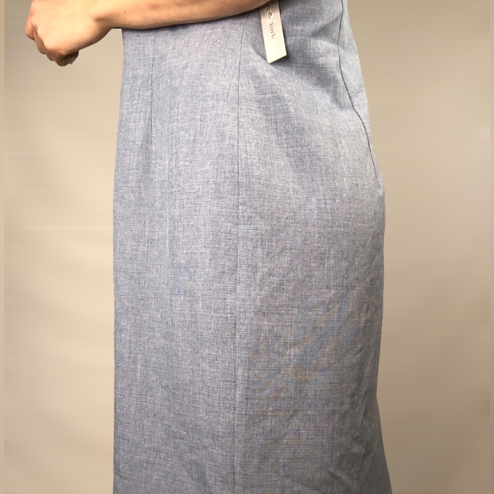 NWT Preston and York Sleeveless Mini V Neck Pleated‎ Dress Riviera Size 16 - Picture 6 of 9
